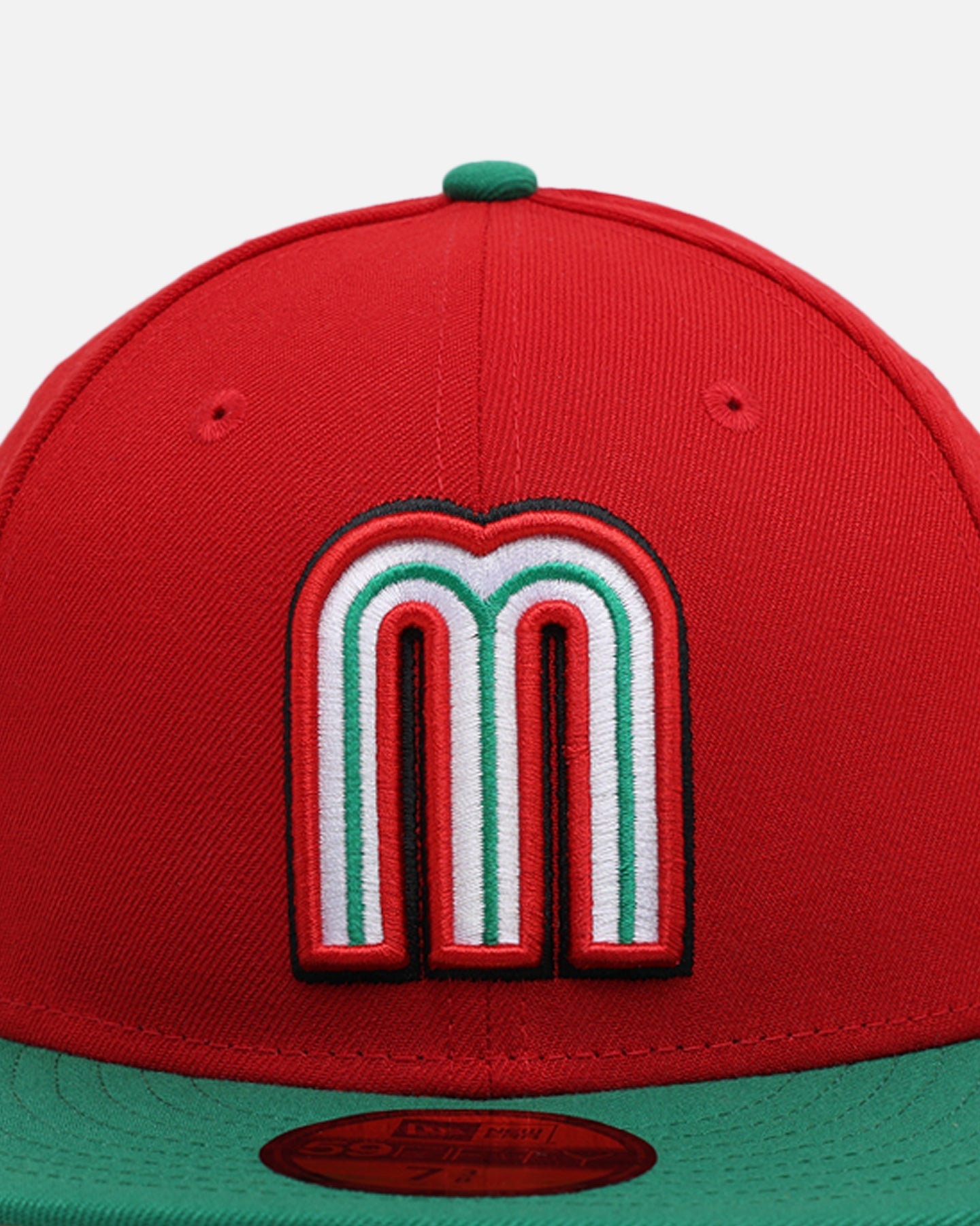 New Era Mexico National Baseball Team 'World Baseball Classic Mexico' 59FIFTY Fitted Scarlet/Kelly Green
