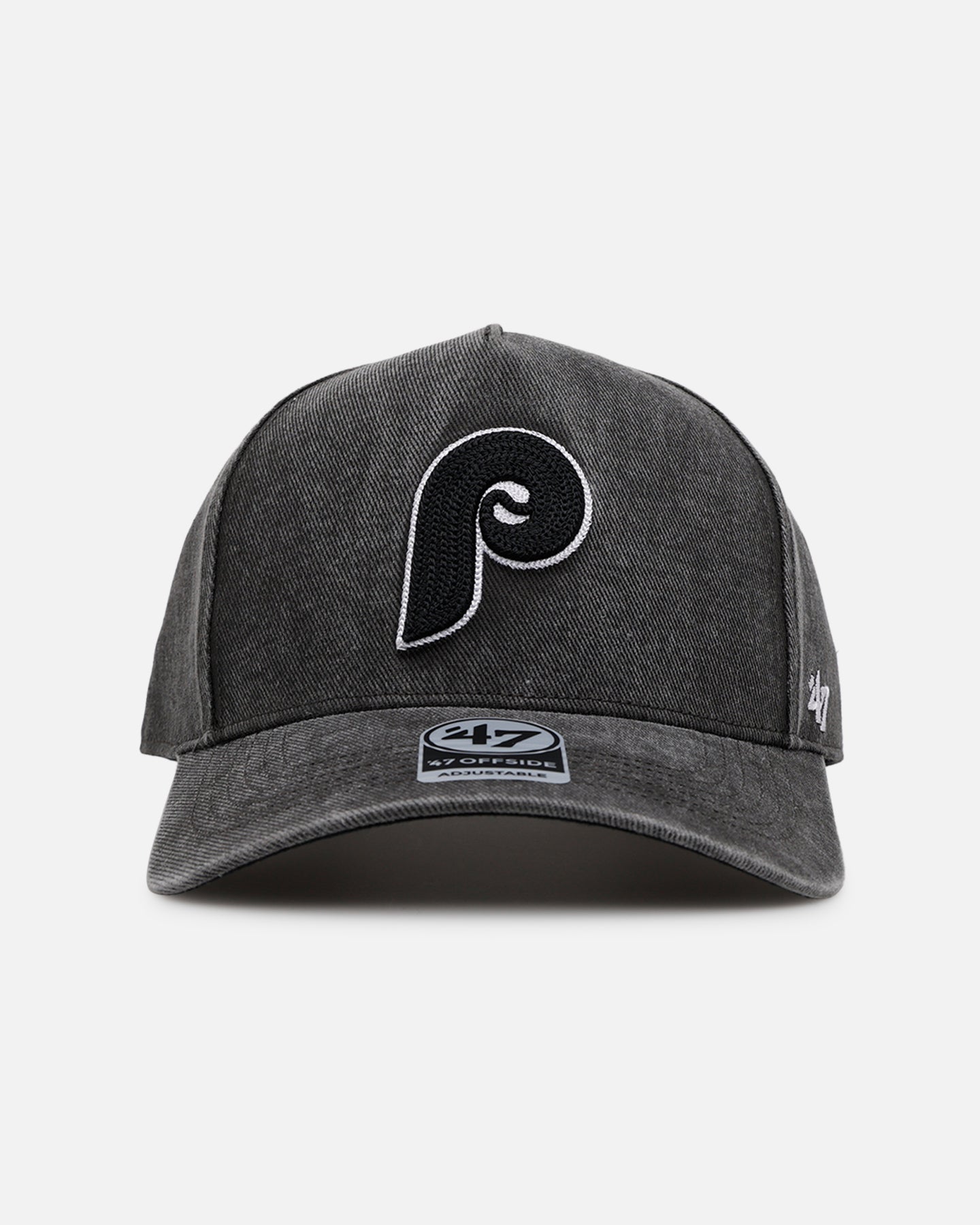 47 Brand Philadelphia Phillies 'Washed Black' Offside DT Snapback Washed Black