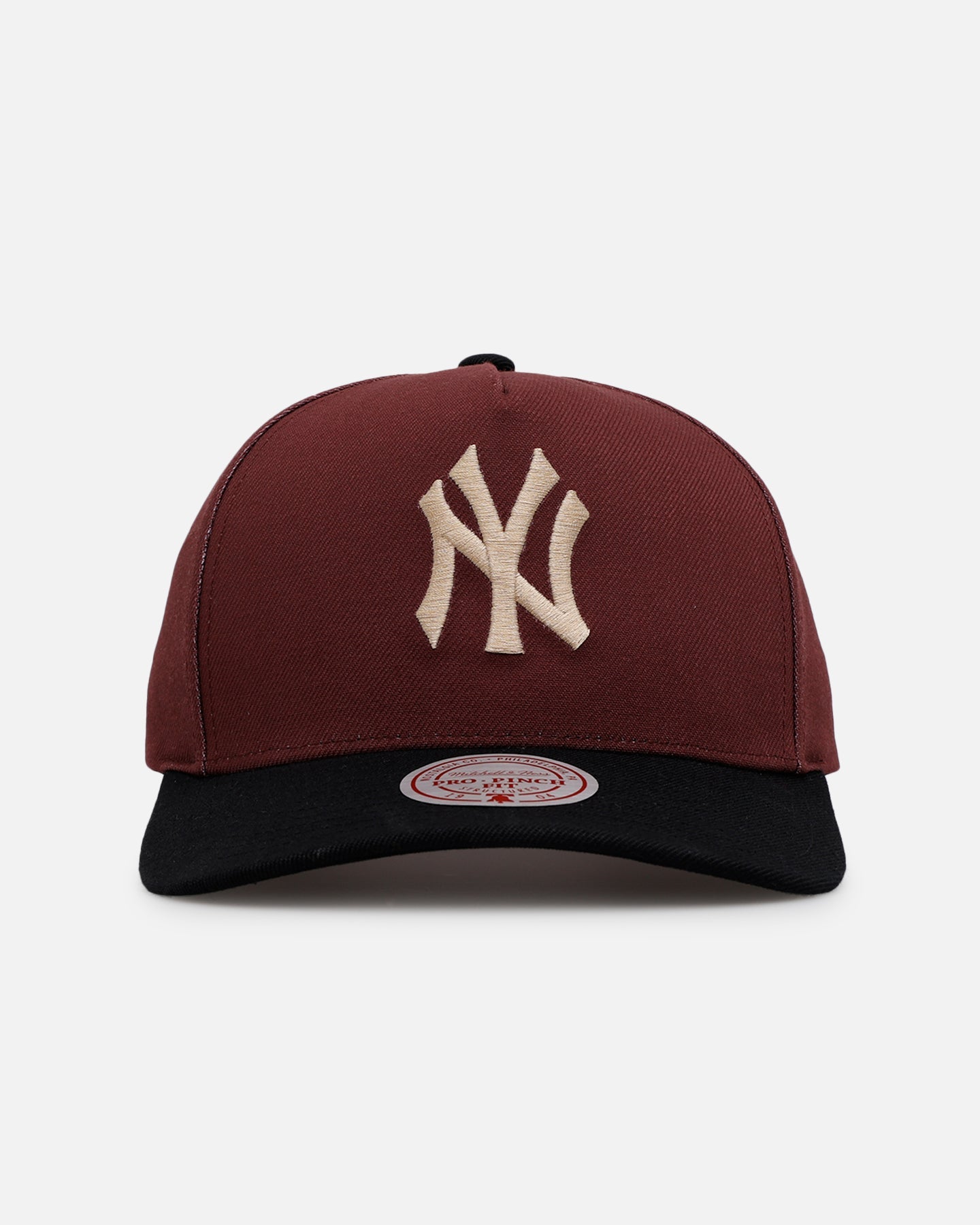Mitchell & Ness New York Yankees 'Vintage Burgundy' Pro Pinch Snapback Burgundy