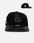 Pro Standard Los Angeles Dodgers 'Black Chenille' Pro Pinch Strapback Black