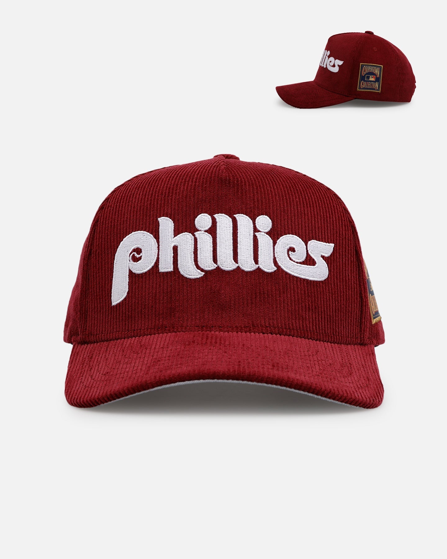Mitchell & Ness Philadelphia Phillies 'Vintage Cord' Pro Pinch Corduroy Snapback Burgundy