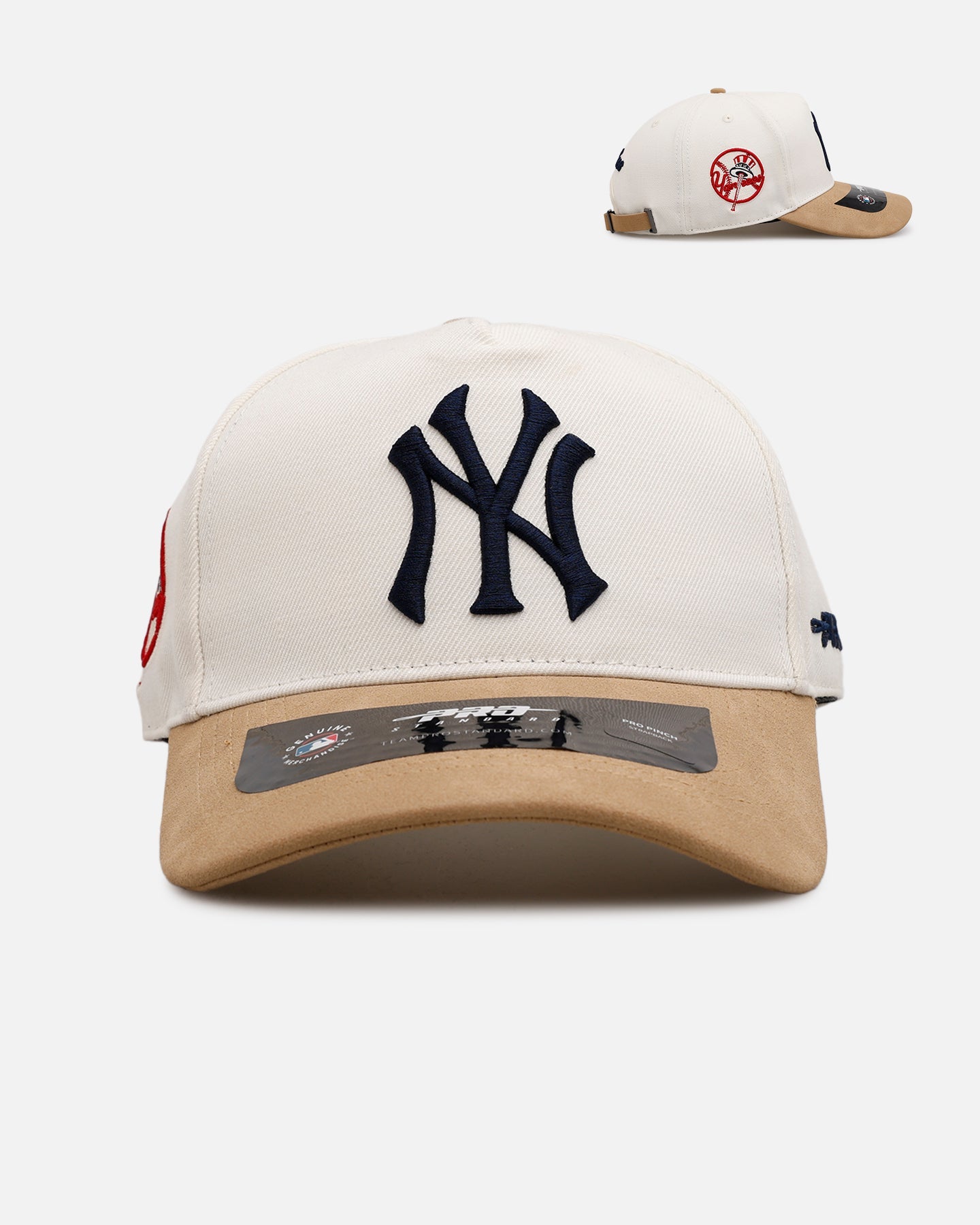 Pro Standard New York Yankees 'Signature Suede' Pro Pinch Strapback Eggshell