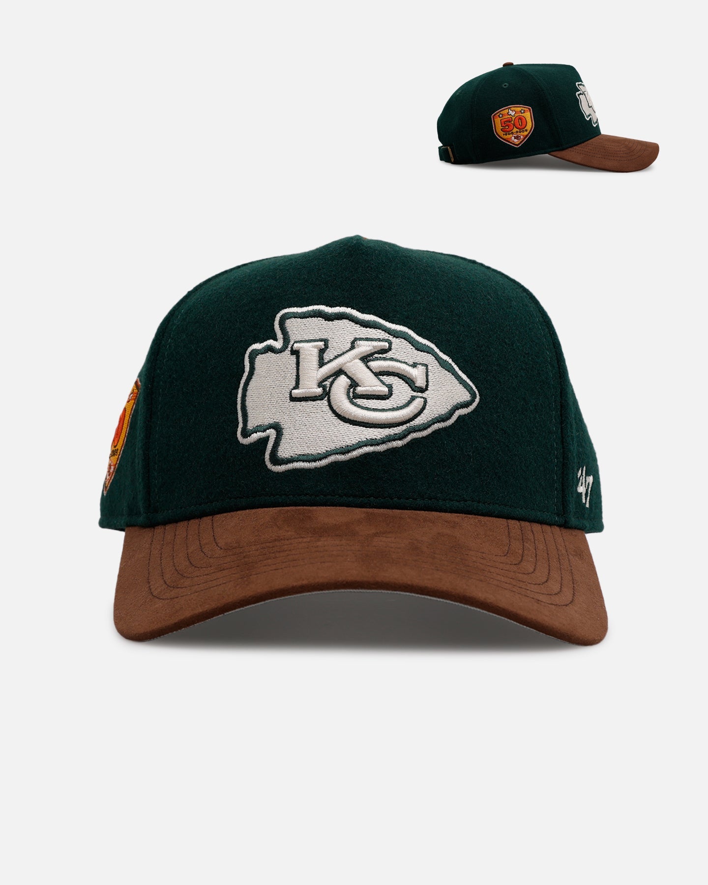 47 Brand Kansas City Chiefs 'Fall Leaves' Clean Up Strapback Green/Brown