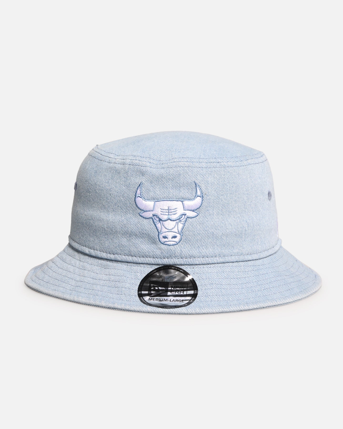 New Era Chicago Bulls 'Washed Denim' Bucket Hat Blue Washed Denim