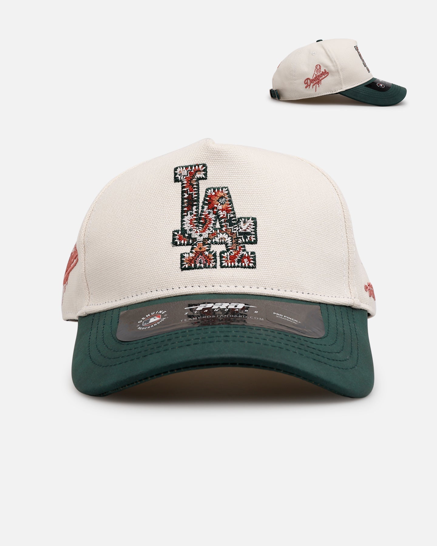 Pro Standard Los Angeles Dodgers 'Tapestry 2.0' Pinch Front Strapback Dark Green