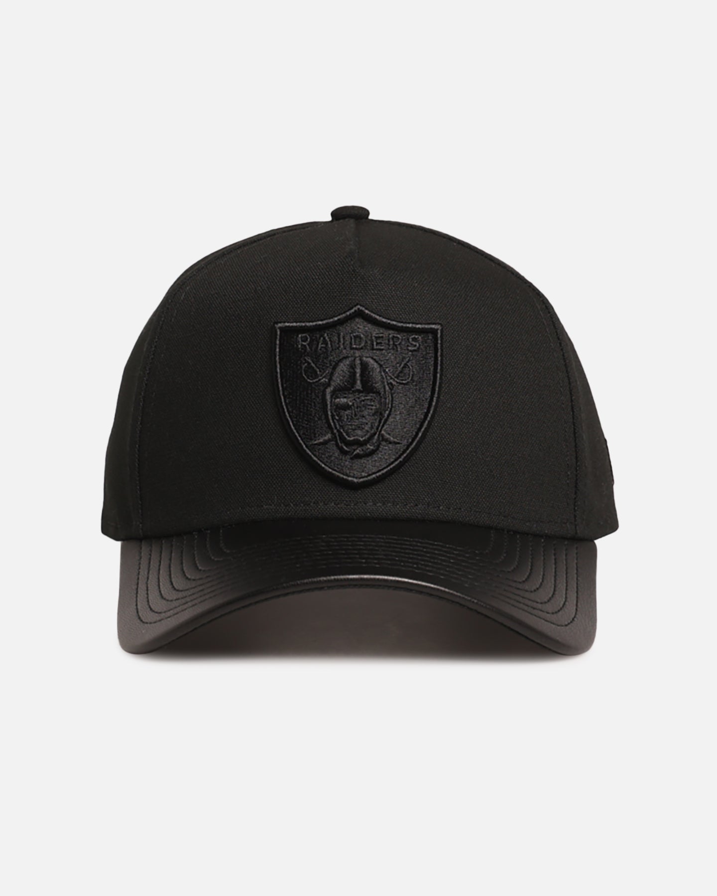 New Era Las Vegas Raiders 'Canvas Leather' 9FORTY A-Frame Snapback Black