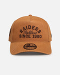 New Era Las Vegas Raiders 'Washed Canvas' 9FORTY A-Frame Snapback Walnut