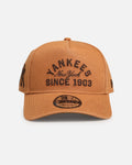 New Era New York Yankees 'Washed Canvas' 9FORTY A-Frame Snapback Walnut