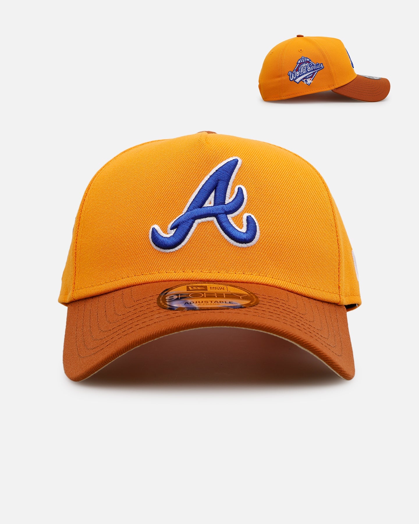 New Era Atlanta Braves 'Beer' 9FORTY A-Frame Snapback Gold/Brown