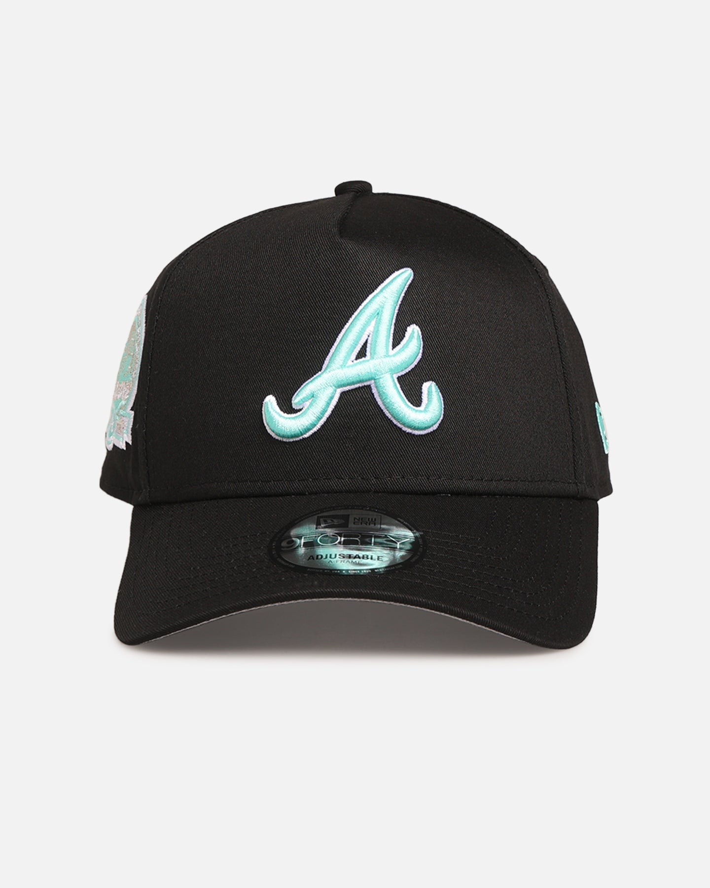 New Era Atlanta Braves 'Black Aqua' 9FORTY A-Frame Snapback Black/Aqua