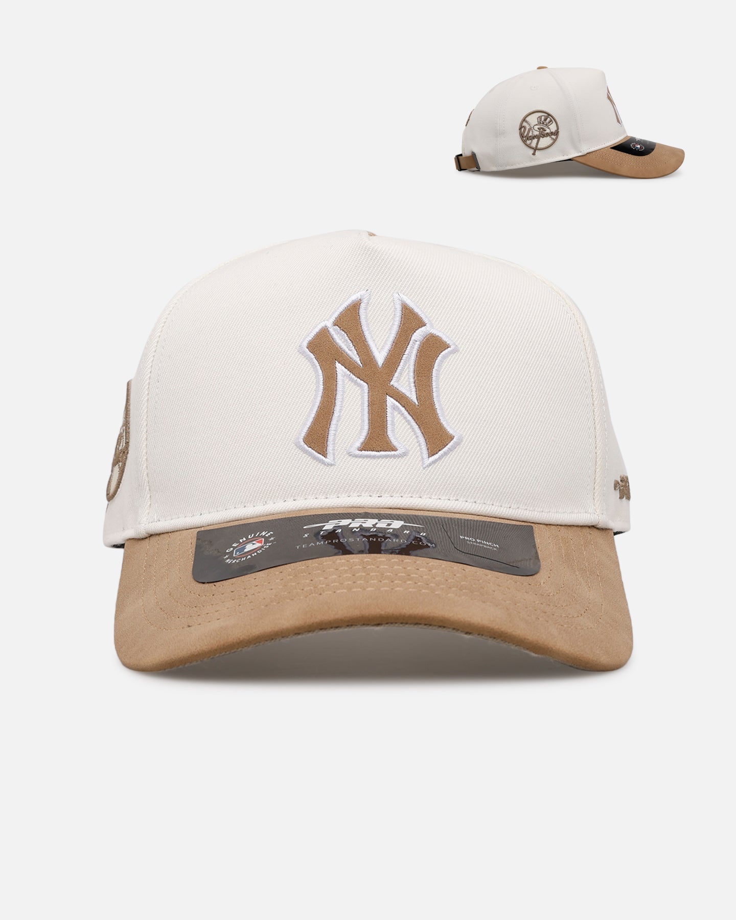 Pro Standard New York Yankees 'Panel' Pro Pinch Strapback White/Tan