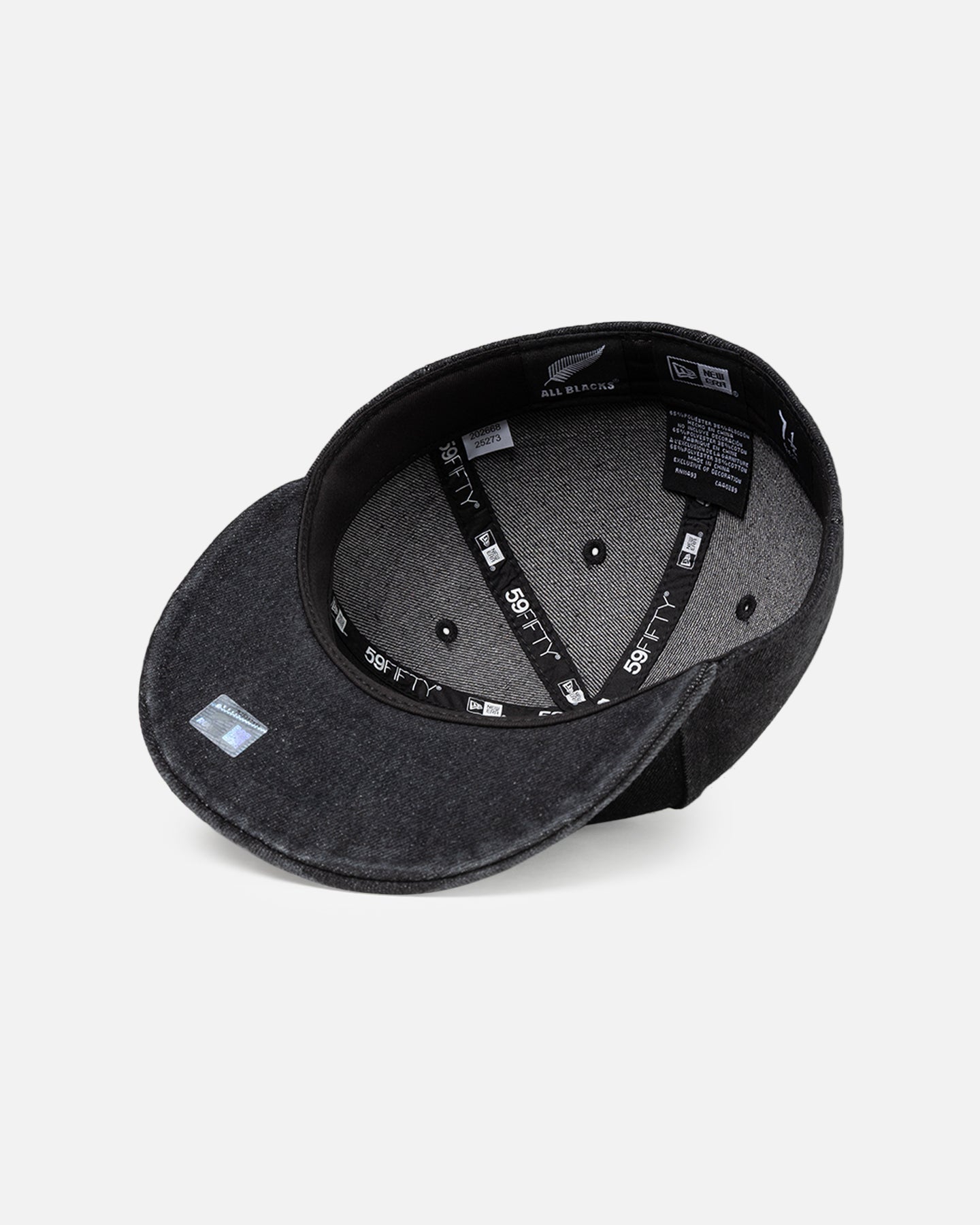New Era New Zealand All Blacks 'Washed Denim' 59FIFTY Fitted Black
