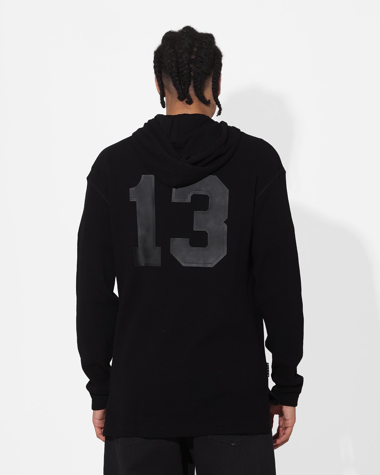 Saint Morta Men's Icon Waffle Hoodie Black