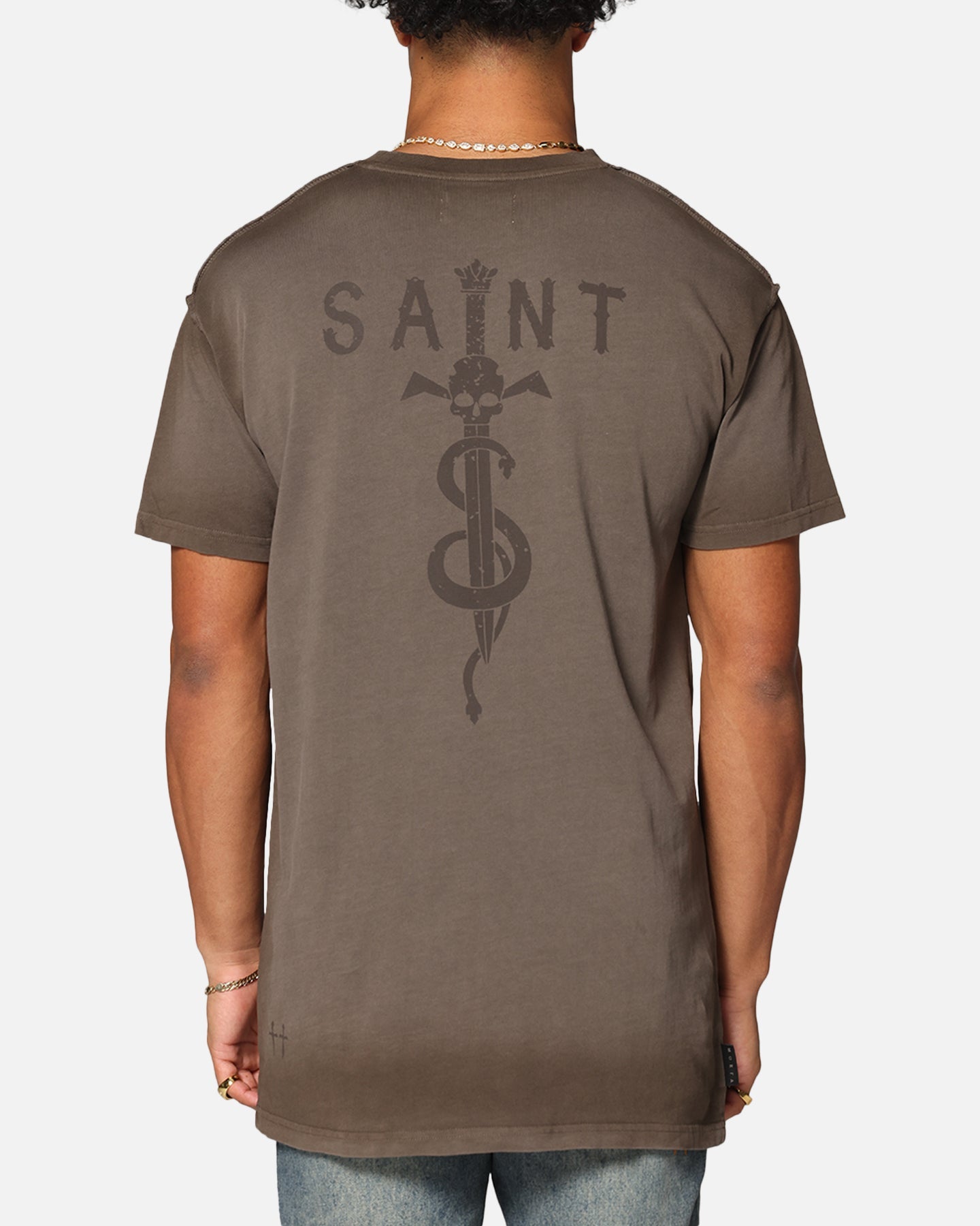 Saint Morta Daggers Lafayette T-Shirt Contrast Brown
