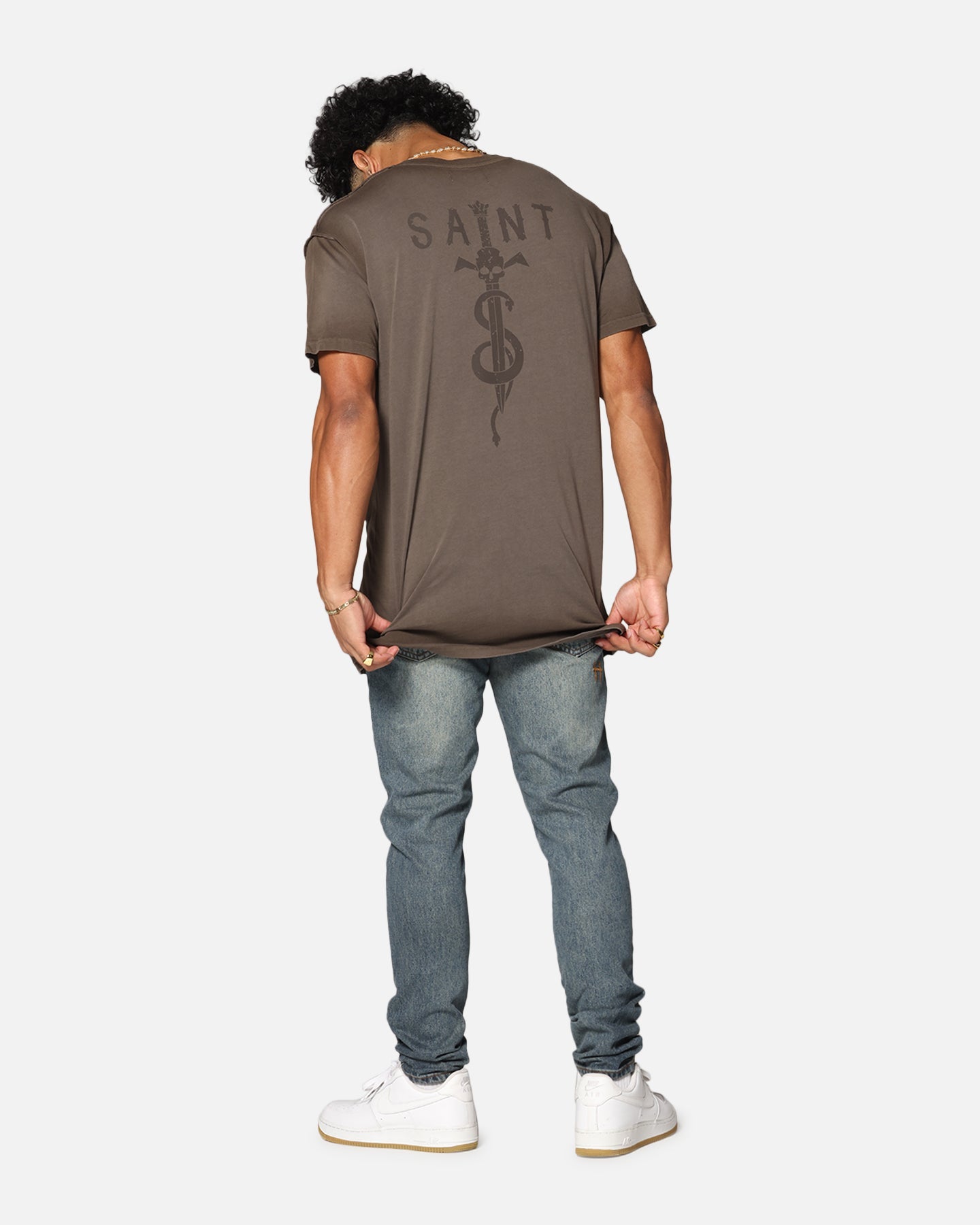 Saint Morta Daggers Lafayette T-Shirt Contrast Brown