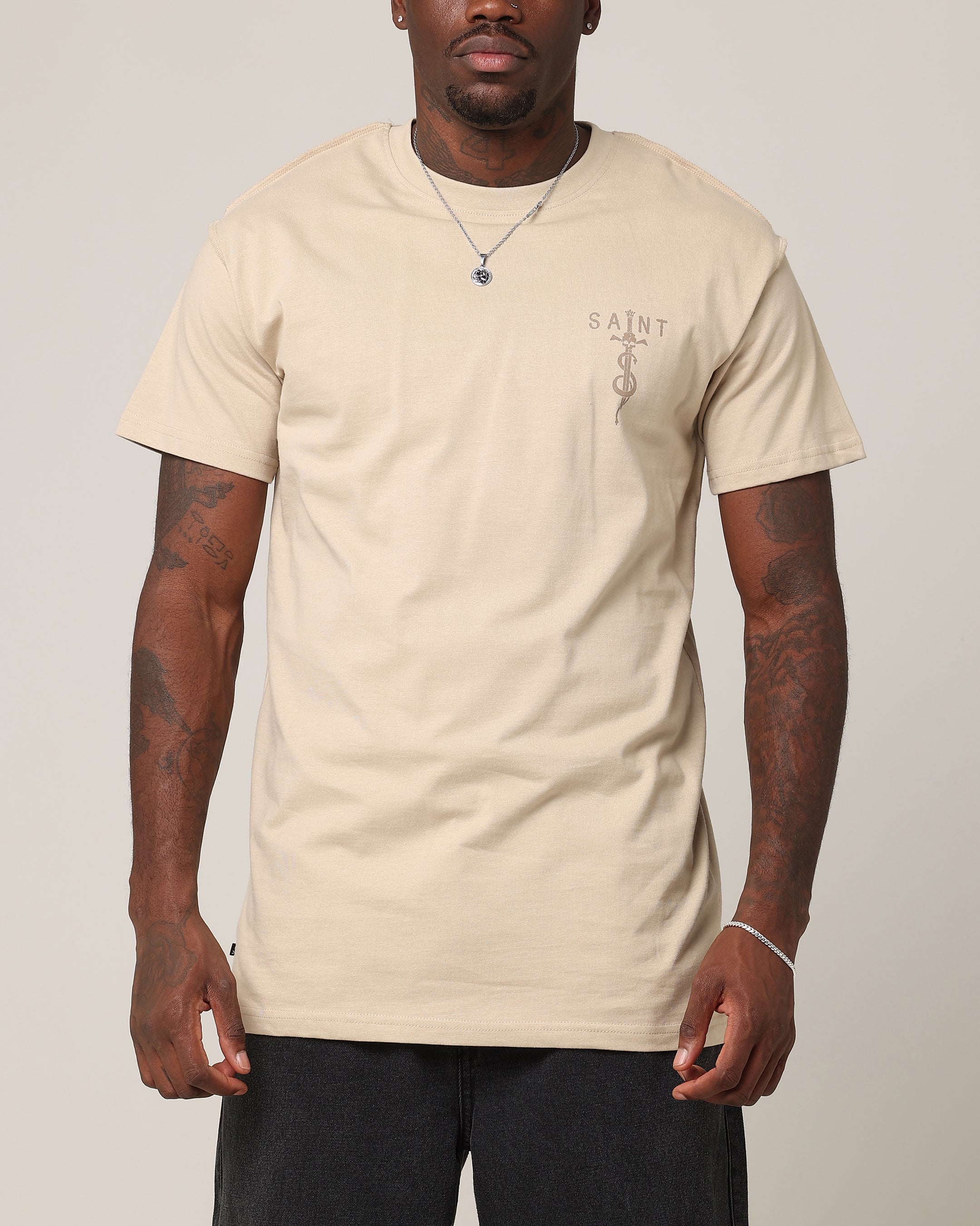 Saint Morta Daggers Lafayette T-Shirt Stone/Brown