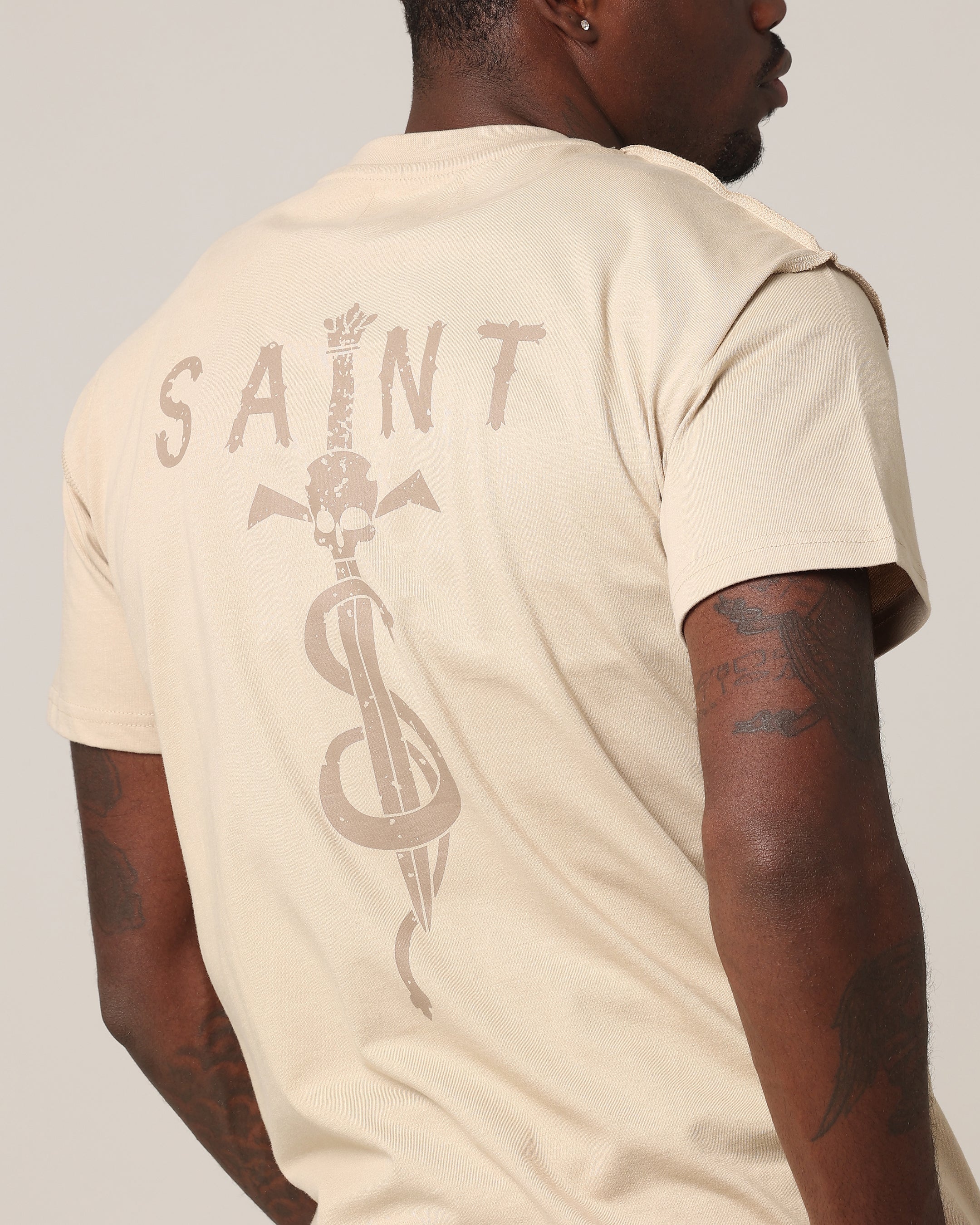 Saint Morta Daggers Lafayette T-Shirt Stone/Brown
