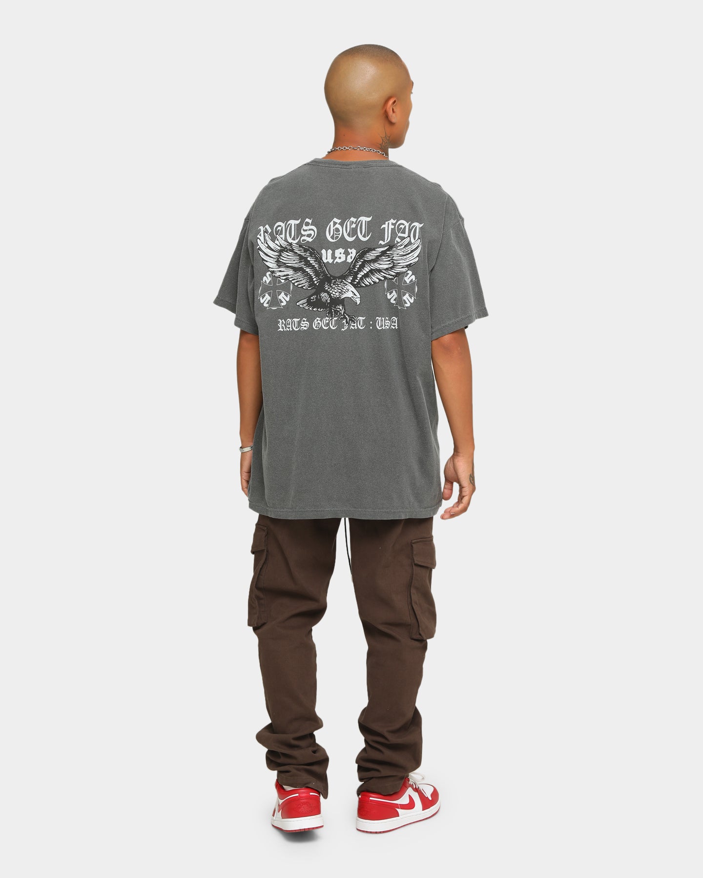Rats Get Fat Metal Eagle Vintage T-Shirt Pepper