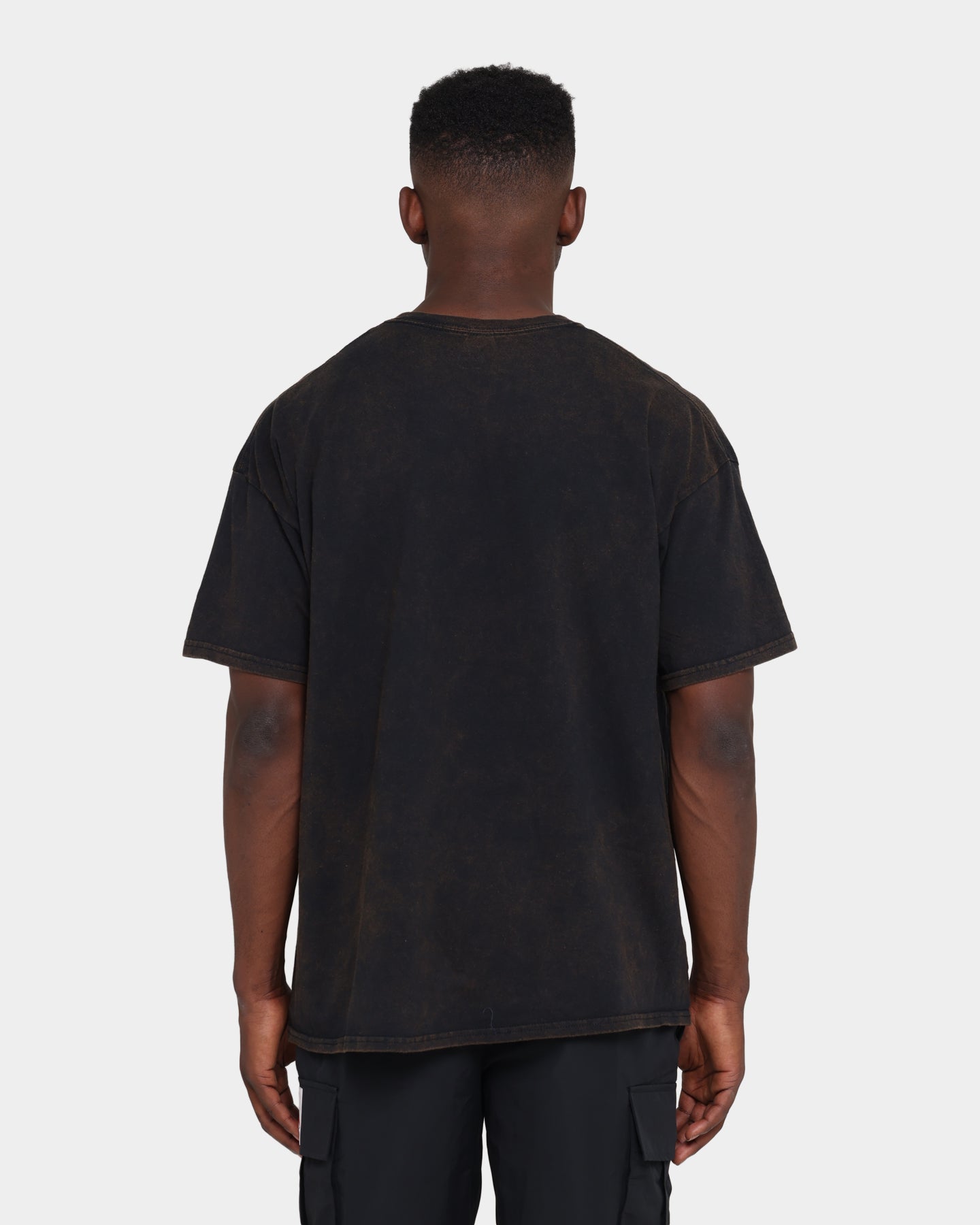 Majestic Athletic Men's Detroit Red Wings Oversize Logo Short Sleeve Vintage T-Shirt Vintage Black