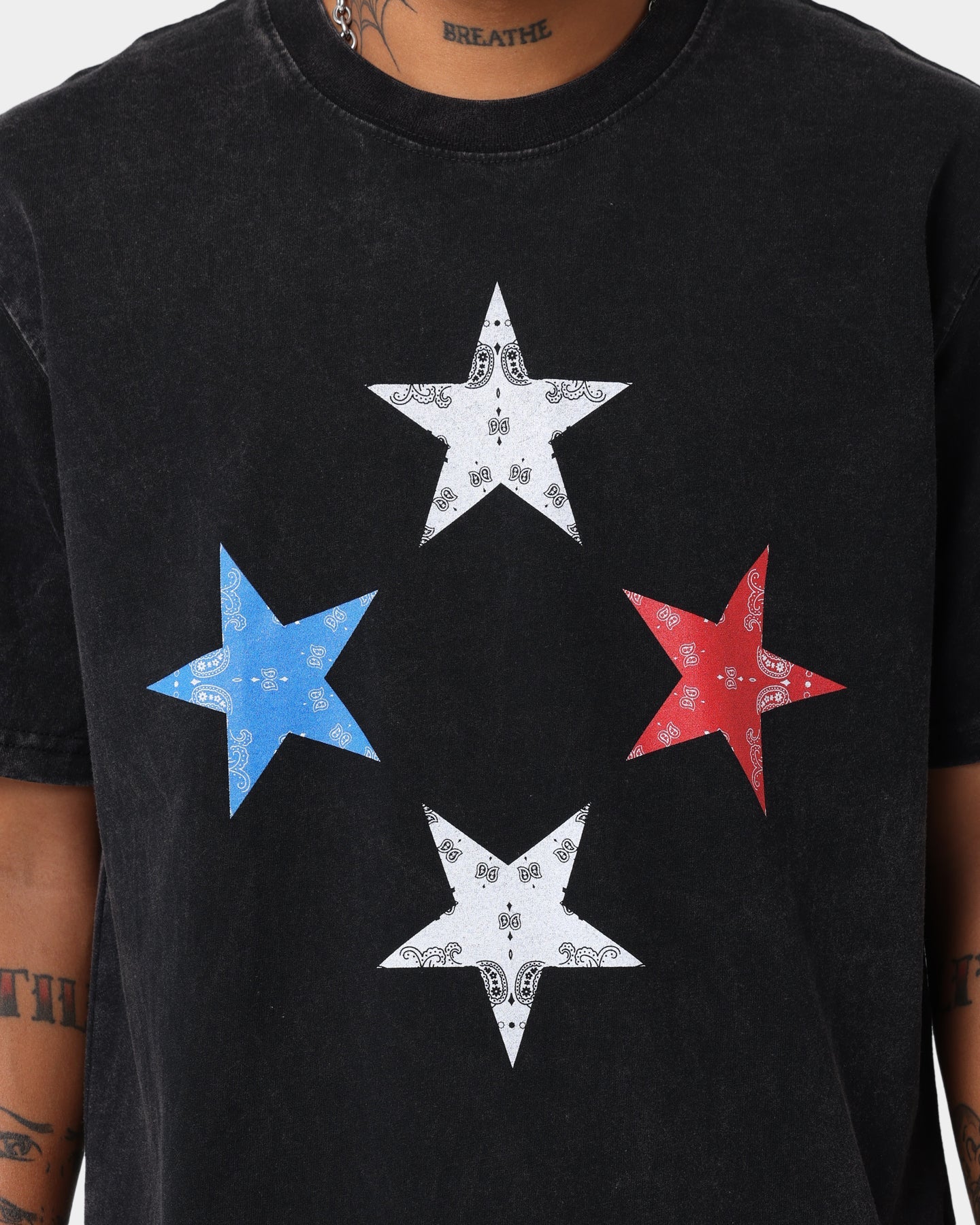 Carré Star Sign Vintage T-Shirt Washed Black
