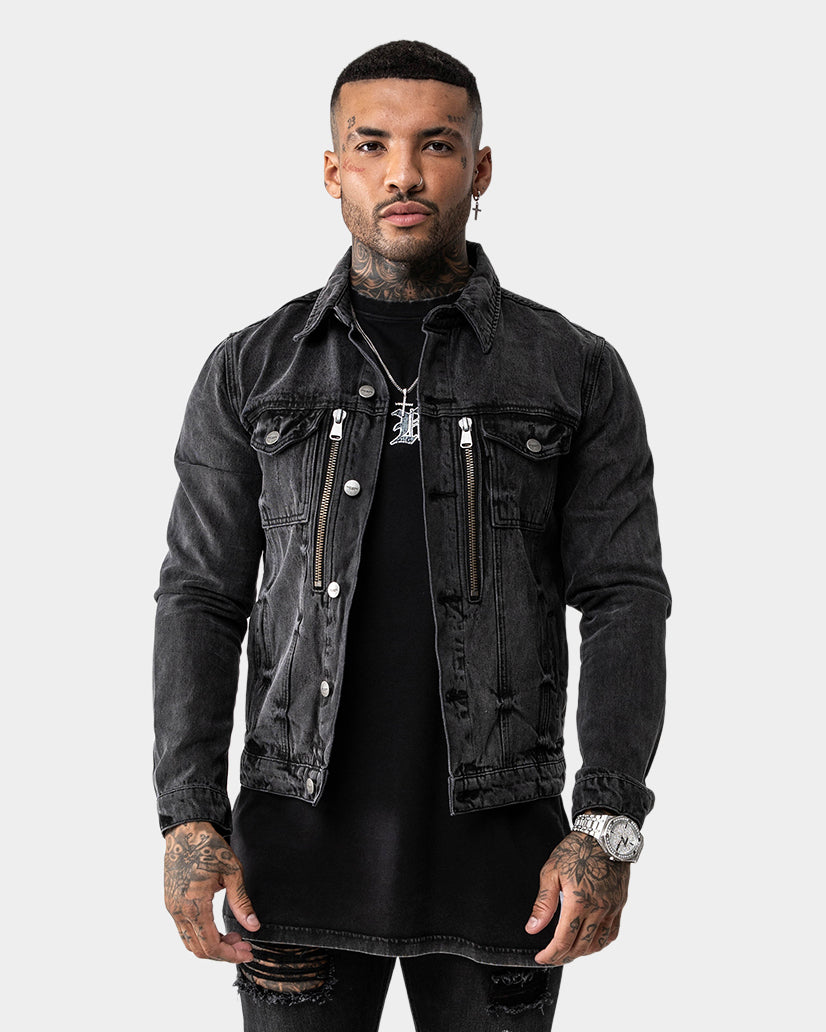 Saint Morta Codex Denim Jacket Vintage Black
