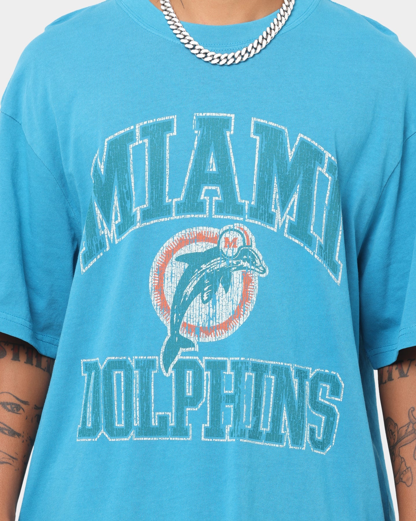 Mitchell & Ness Miami Dolphins Vintage Ivy Arch T-Shirt Teal