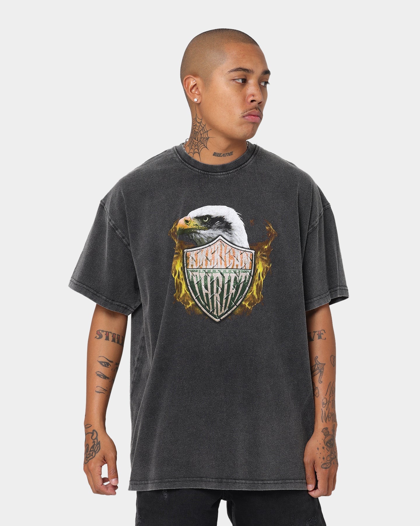 American Thrift God Bless Vintage T-Shirt Black Wash