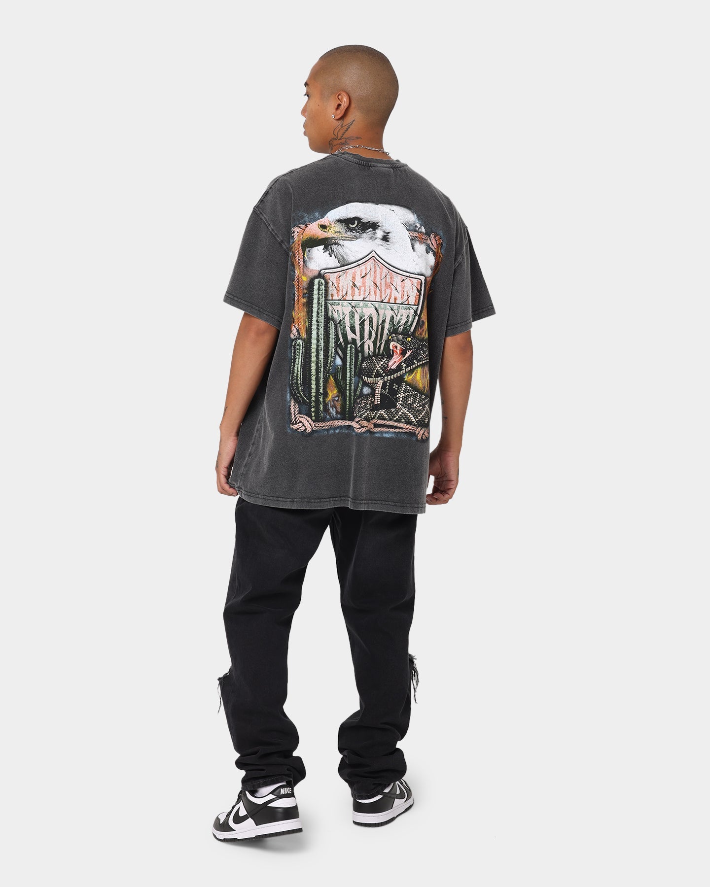 American Thrift God Bless Vintage T-Shirt Black Wash