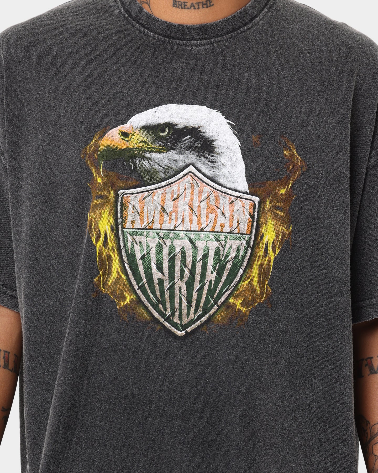 American Thrift God Bless Vintage T-Shirt Black Wash