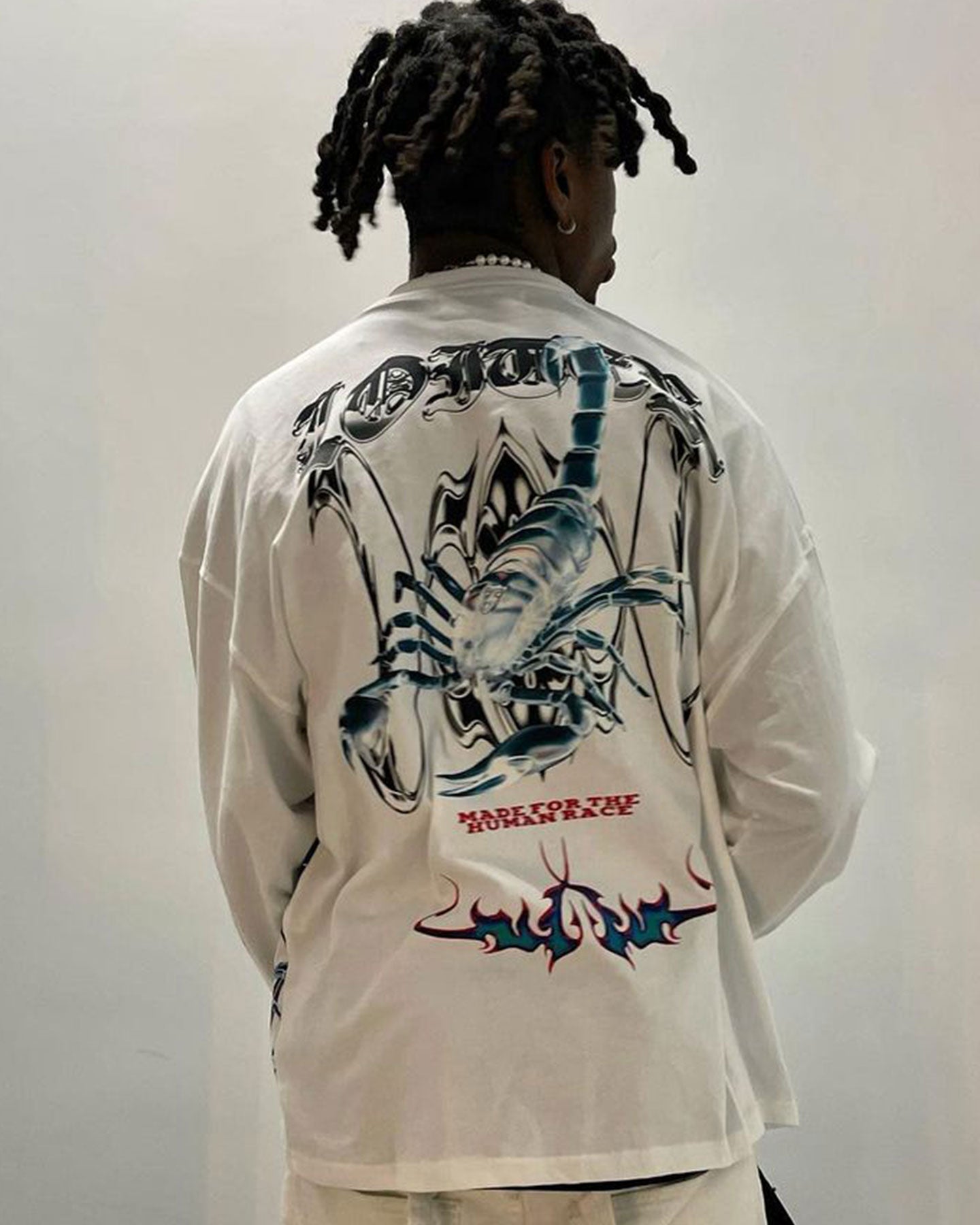Loiter Cyber Scorpion Long Sleeve T-Shirt Off White