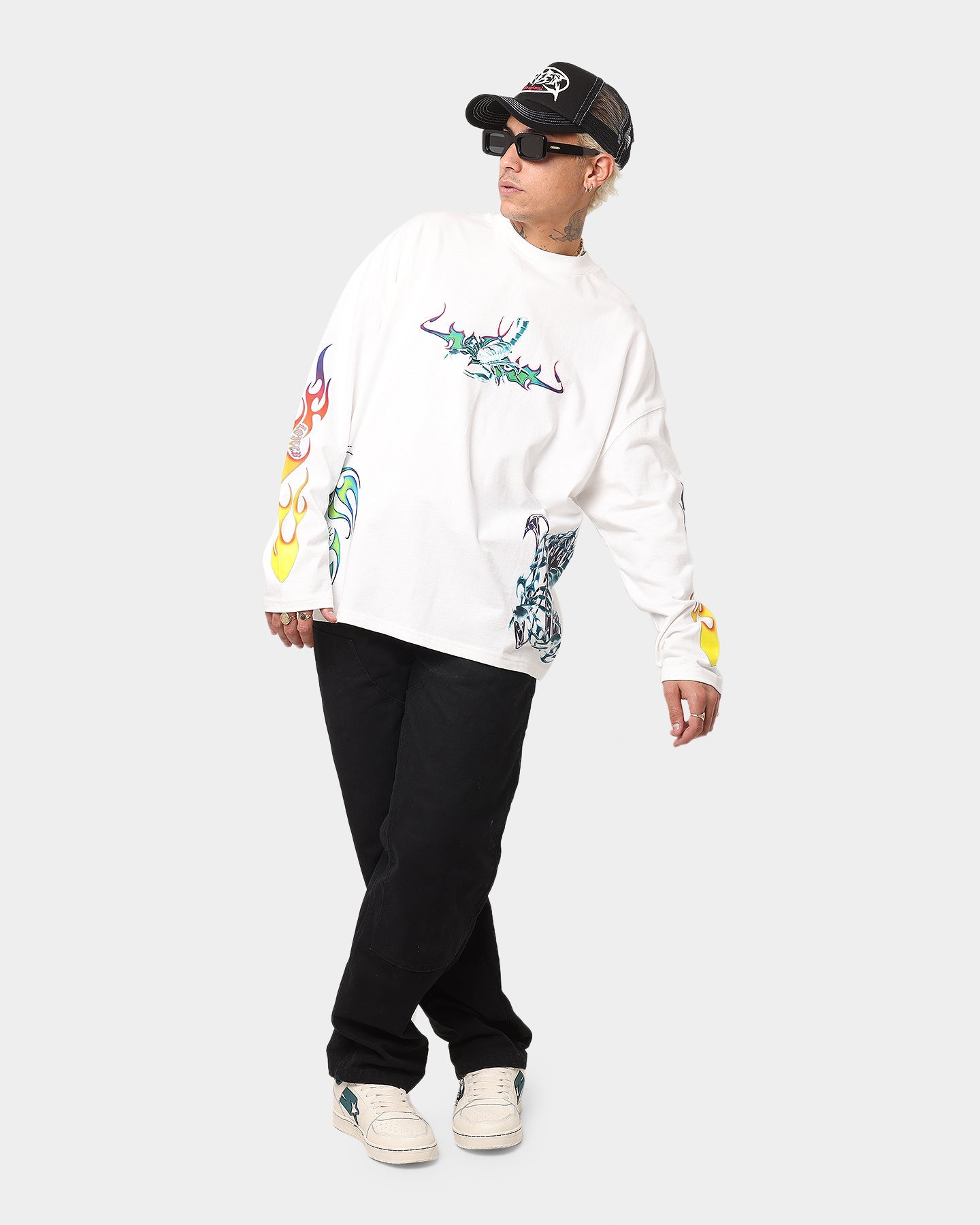 Loiter Cyber Scorpion Long Sleeve T-Shirt Off White