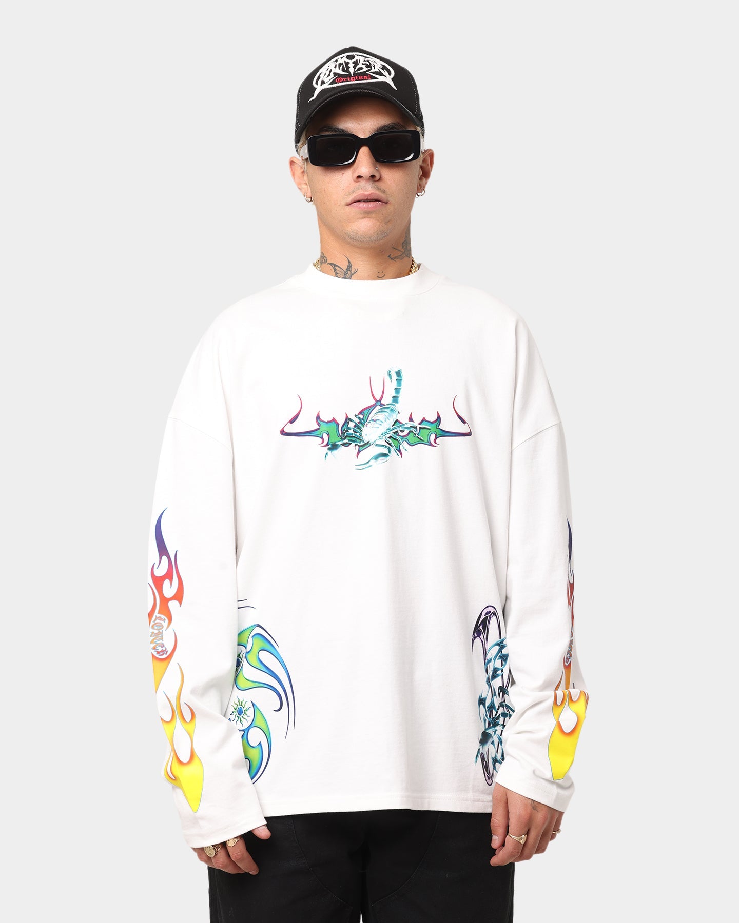 Loiter Cyber Scorpion Long Sleeve T-Shirt Off White