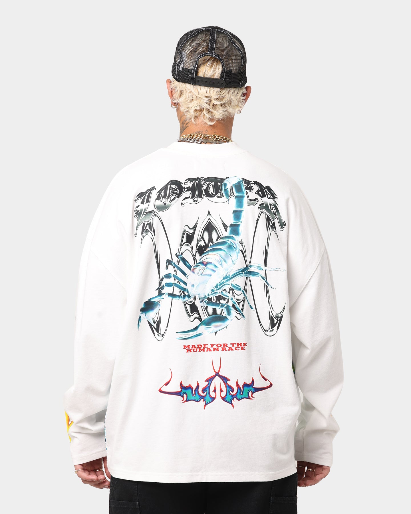 Loiter Cyber Scorpion Long Sleeve T-Shirt Off White