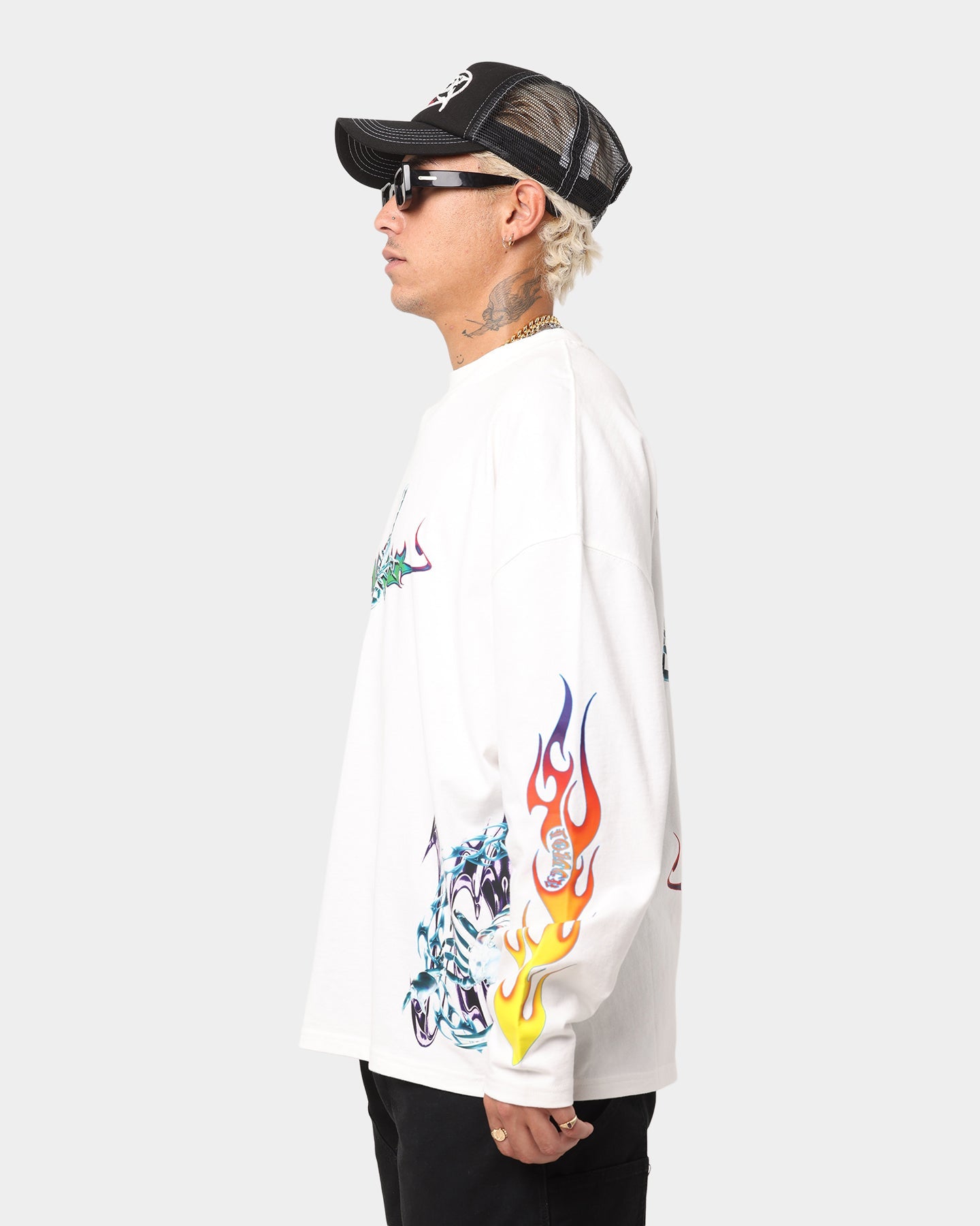 Loiter Cyber Scorpion Long Sleeve T-Shirt Off White