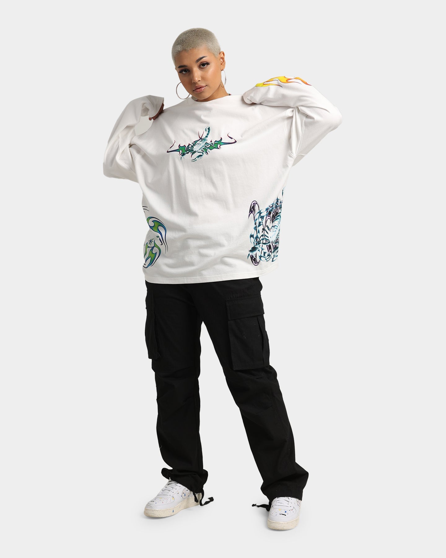 Loiter Cyber Scorpion Long Sleeve T-Shirt Off White