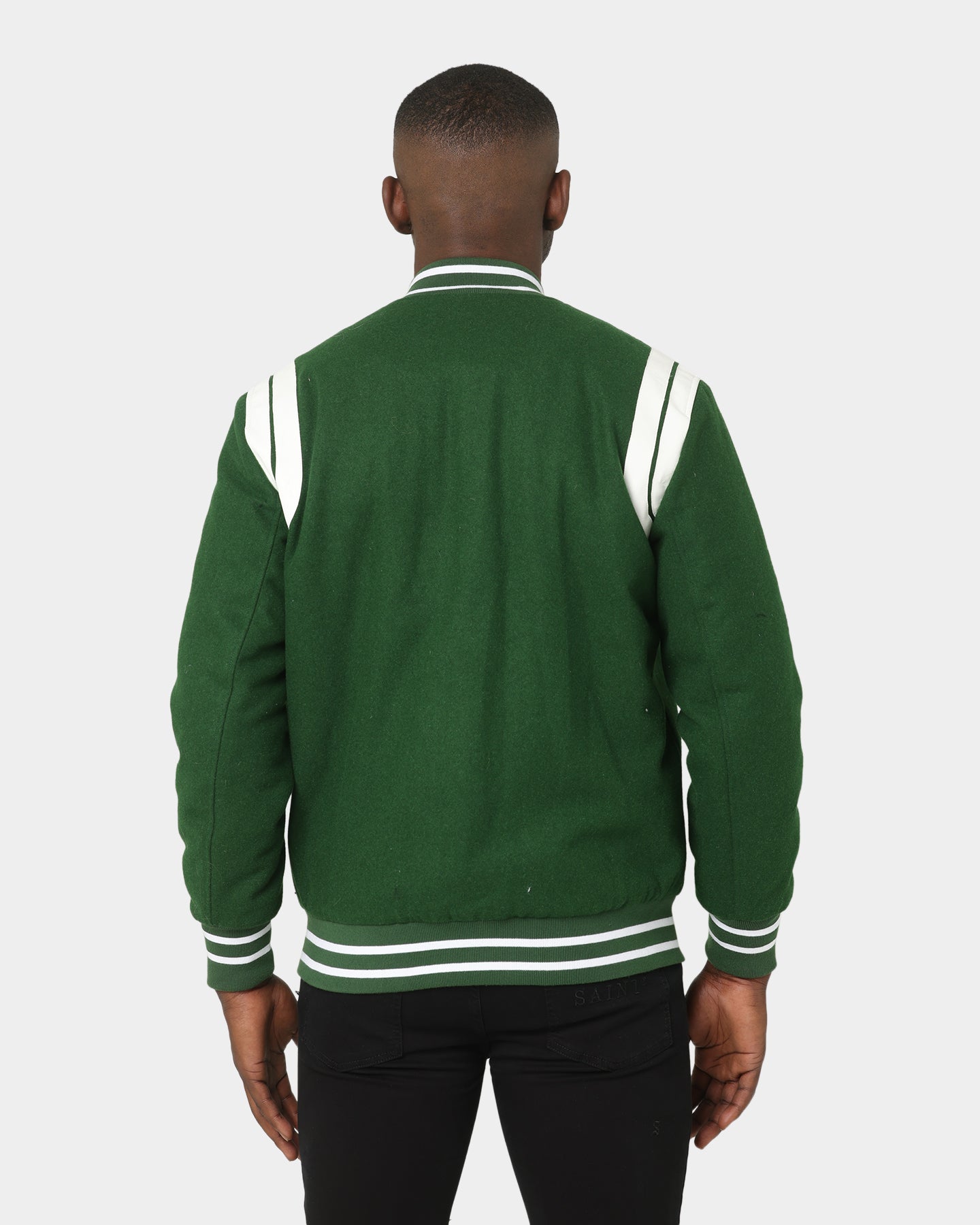 Saint Morta Alpha Varsity Jacket Green/White