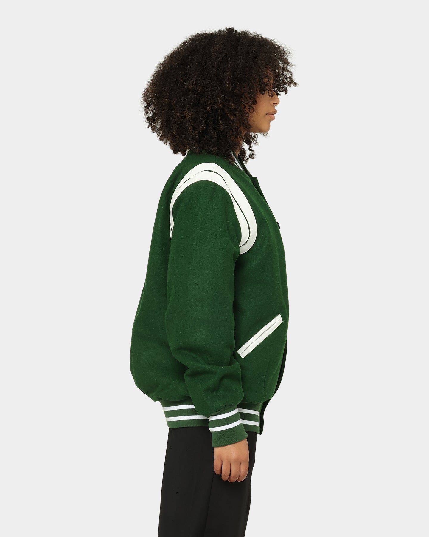 Saint Morta Alpha Varsity Jacket Green/White