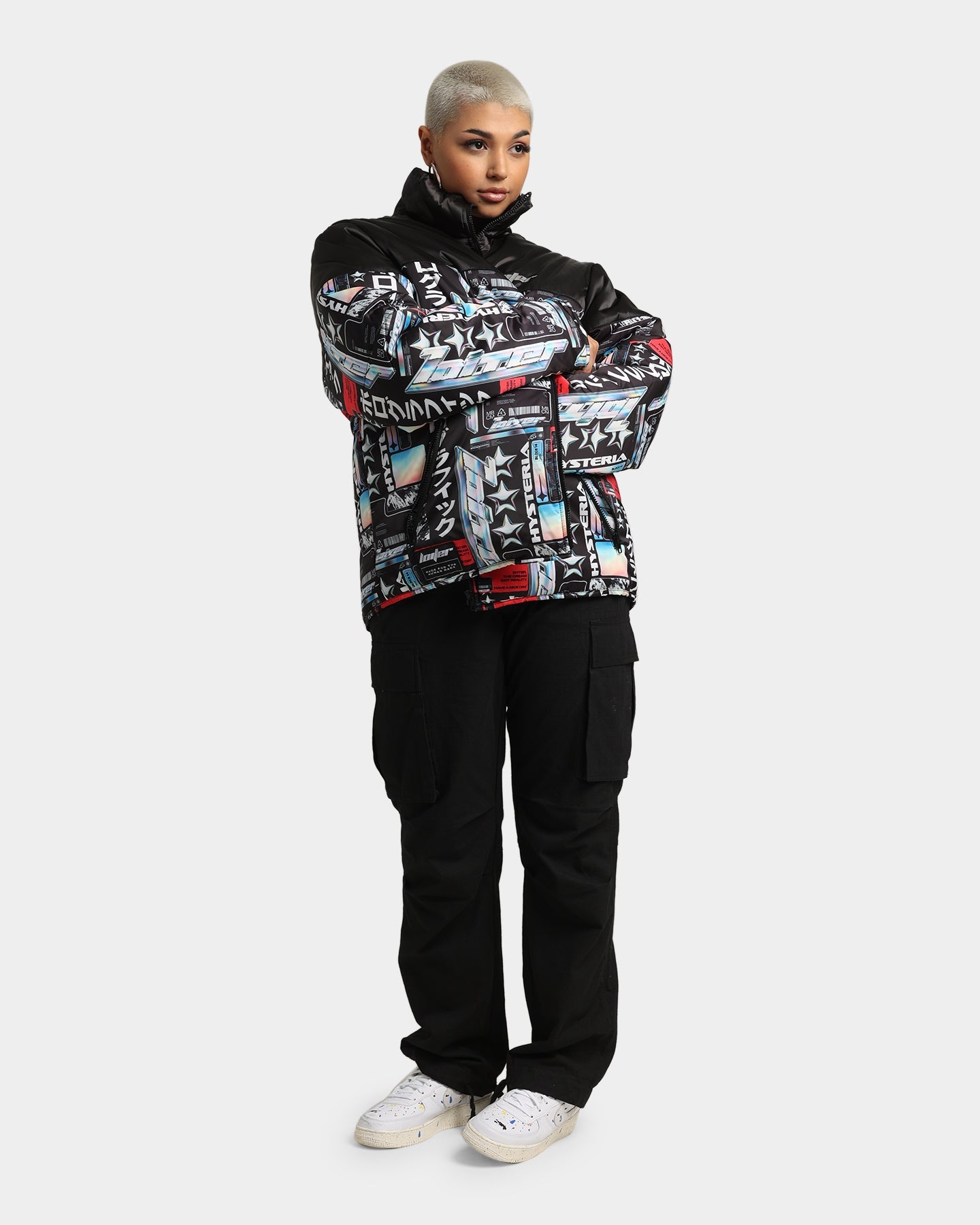 Loiter Constellation Puffer Jacket Black/Multi-Coloured