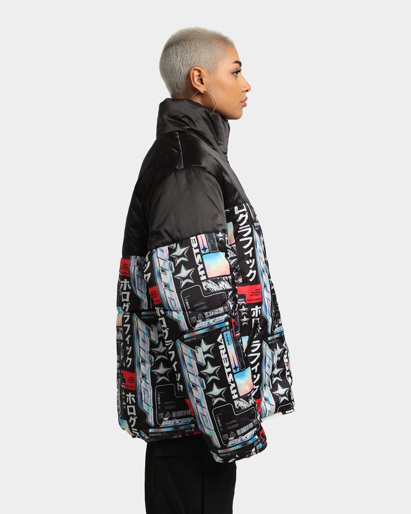 Loiter Constellation Puffer Jacket Black/Multi-Coloured