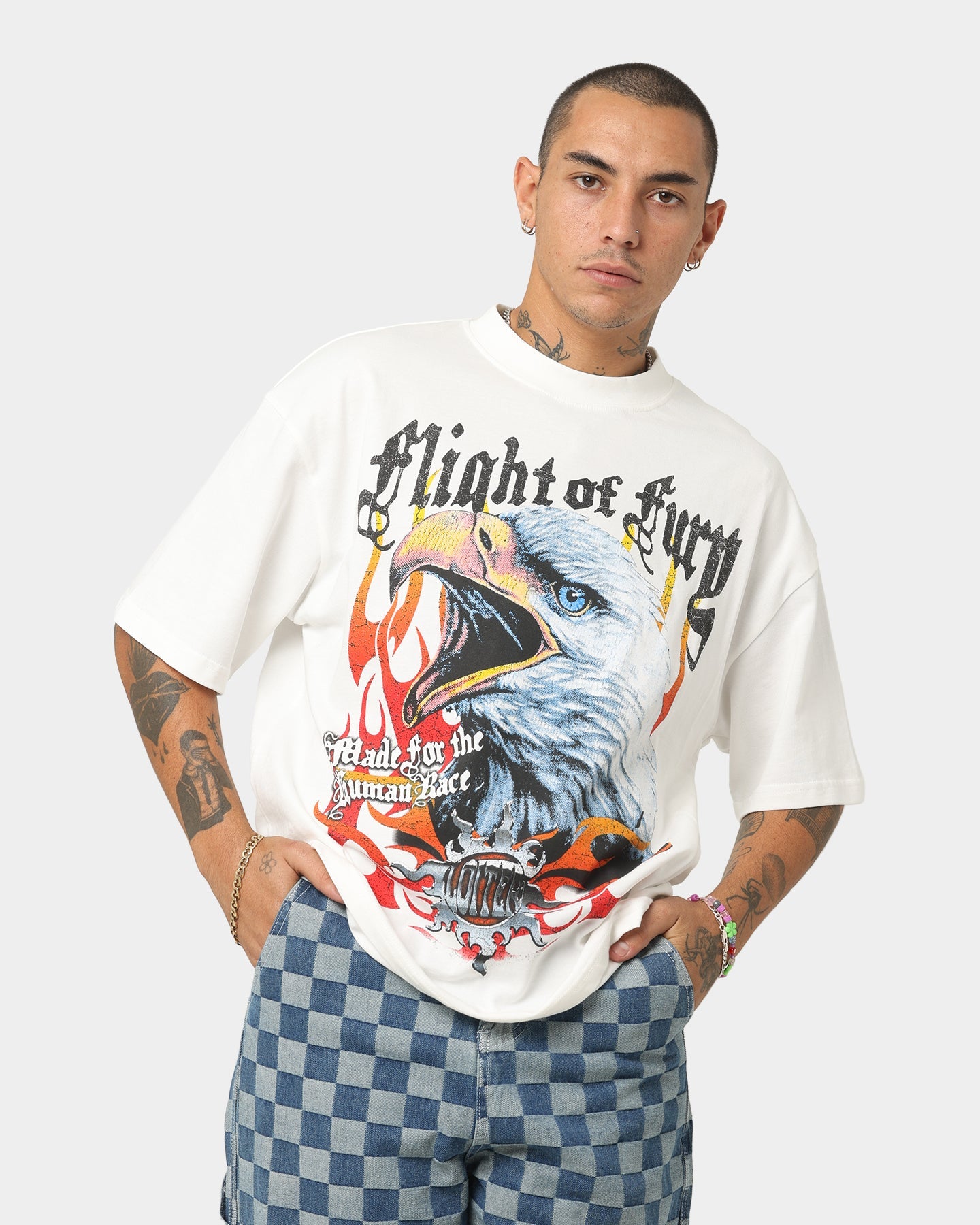 Loiter Fury Vintage T-Shirt Off White