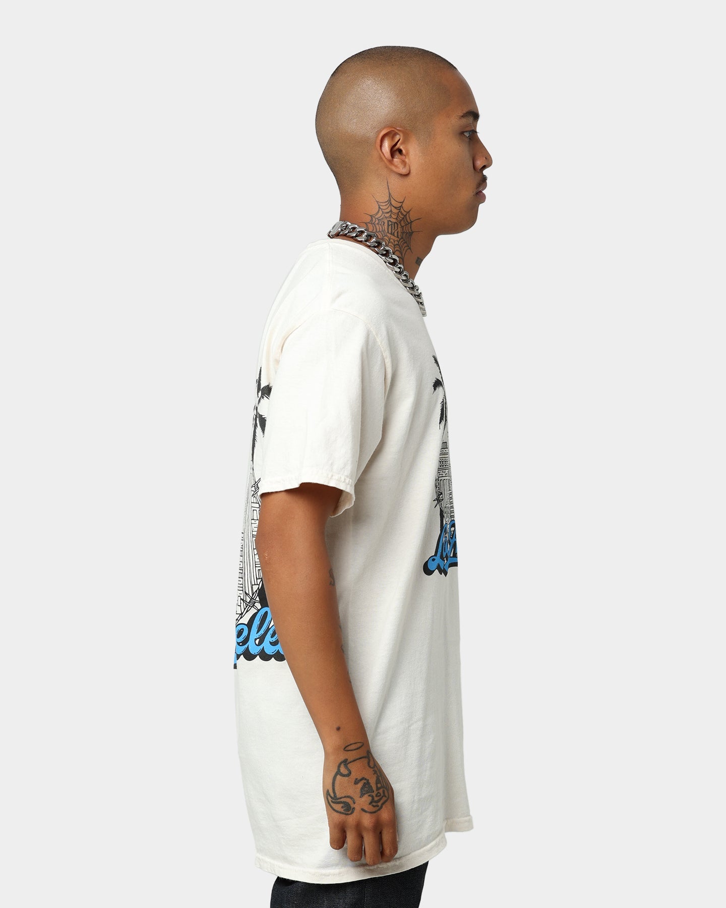 Goat Crew Los Angeles Drawing Vintage T-Shirt Off White