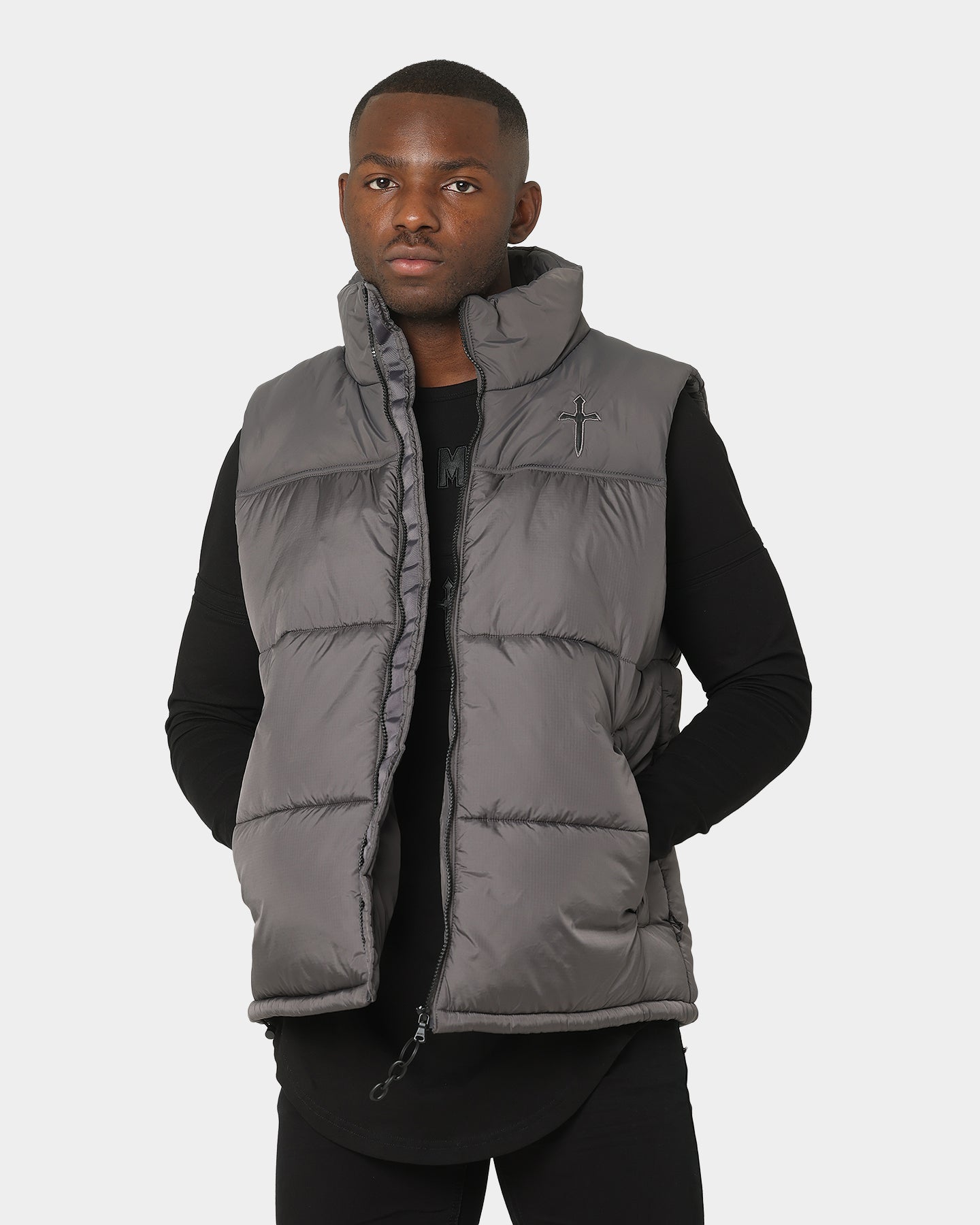 Saint Morta Kingdom Puffer Vest Dark Grey