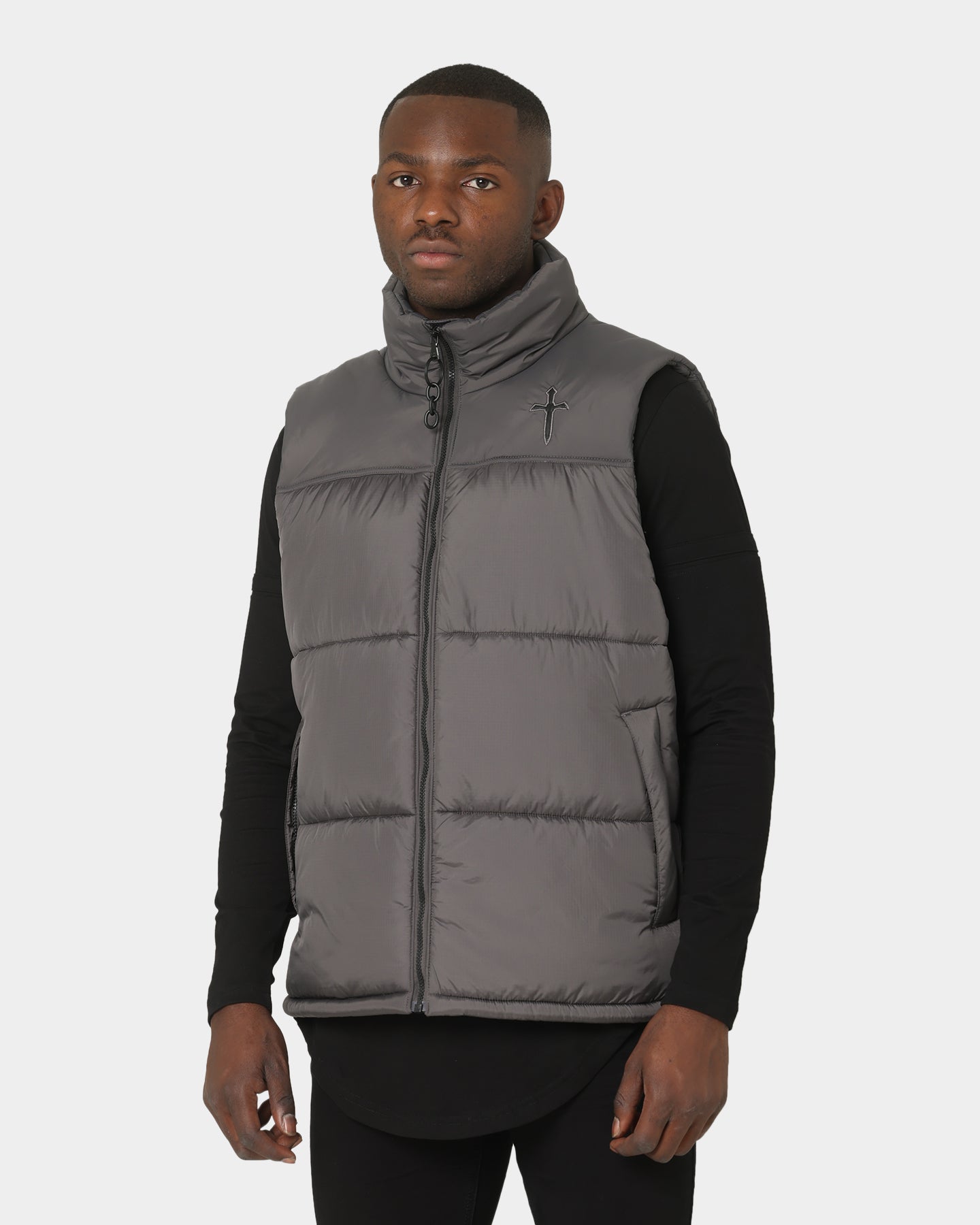 Saint Morta Kingdom Puffer Vest Dark Grey