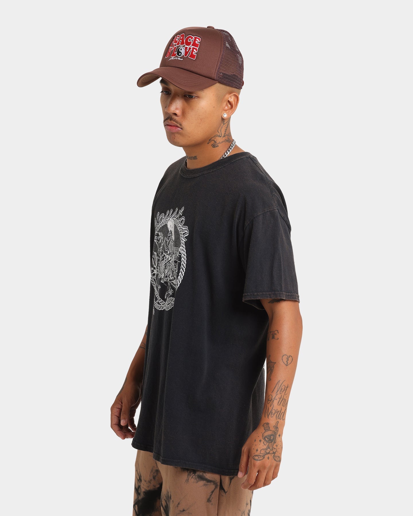 Goat Crew Houston Drawing Vintage T-Shirt Black Wash