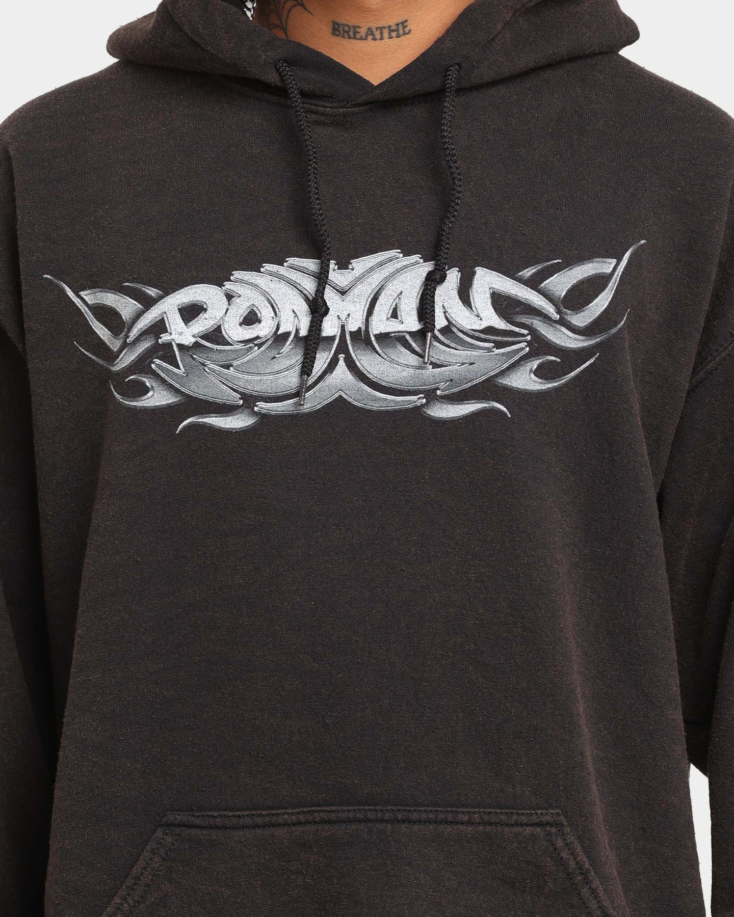 Rodman Brand Metal Logo Vintage Hoodie Black Wash