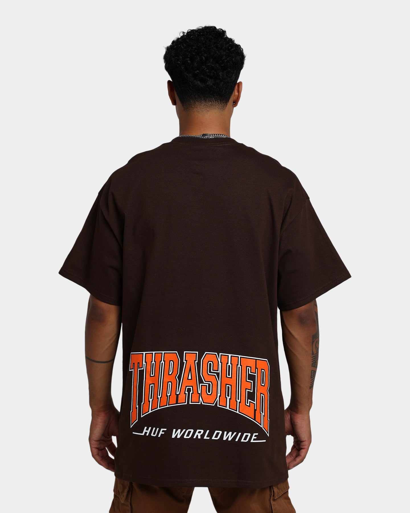HUF X Thrasher High Point T-Shirt Chocolate