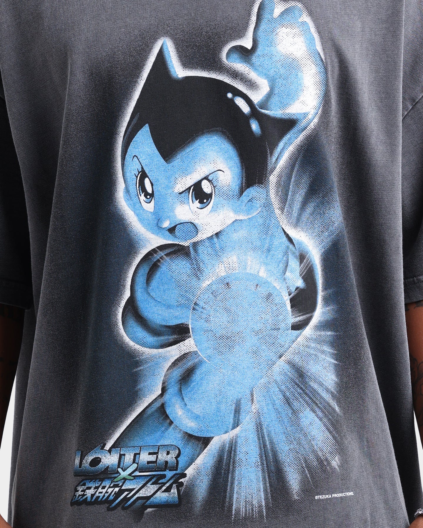 Loiter Loiter X Astro Boy Astro Vintage T-Shirt Charcoal