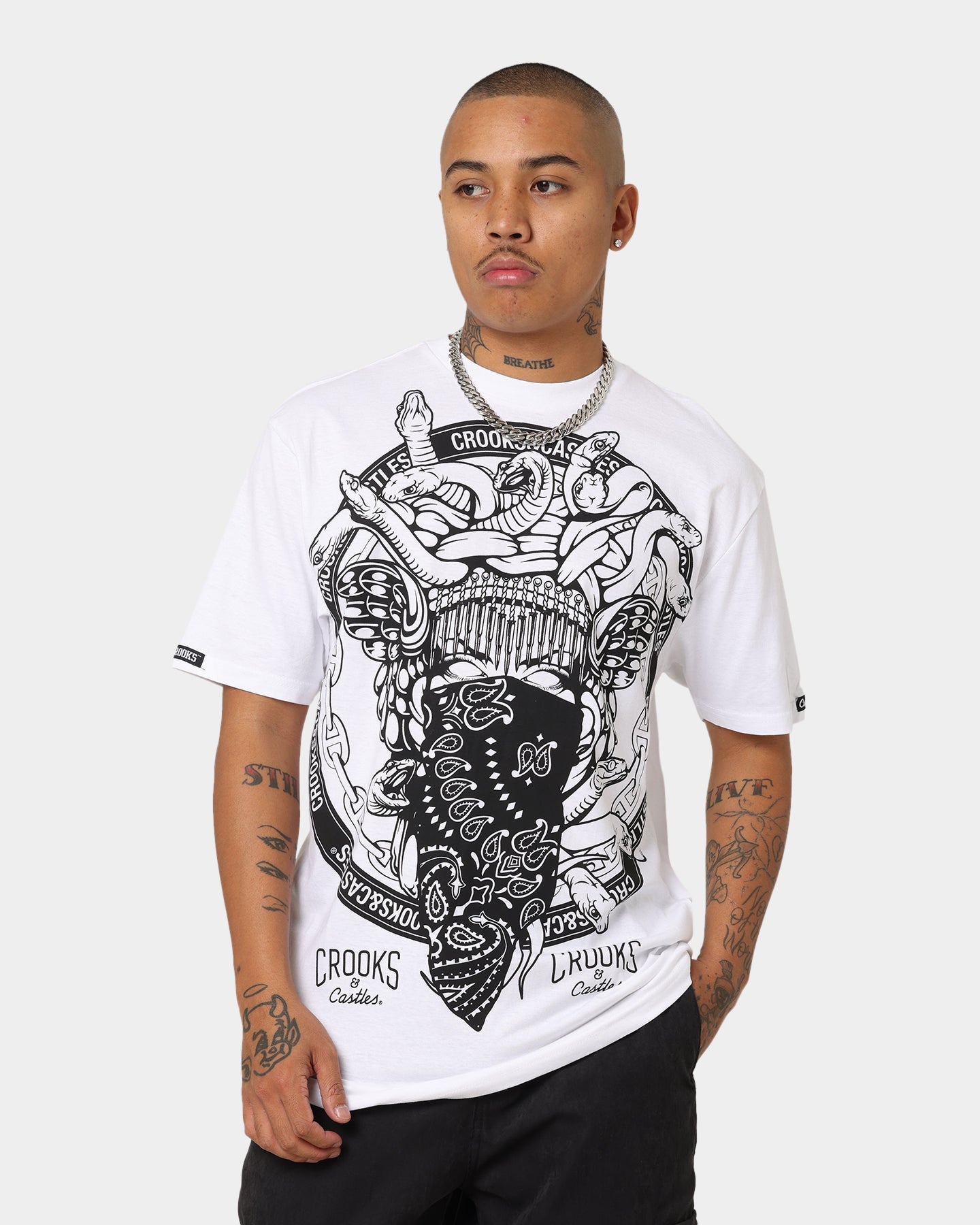 Crooks & Castles Coat Of Arms Short Sleeve T-Shirt White