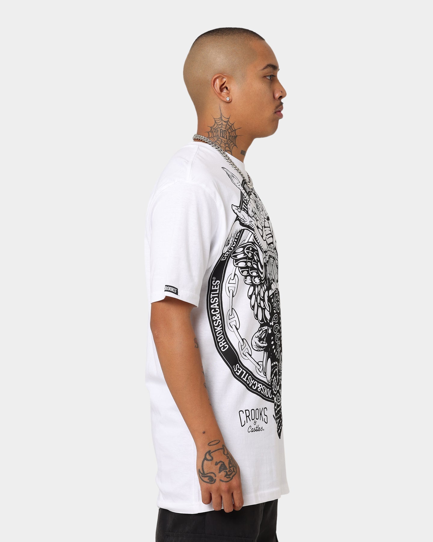 Crooks & Castles Coat Of Arms Short Sleeve T-Shirt White