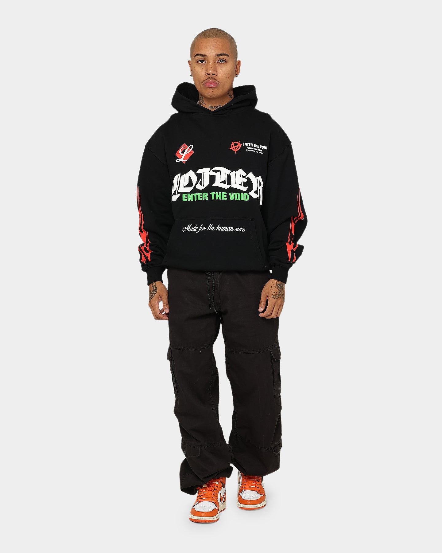 Loiter Void Multi Logo Hoodie Black/Multi